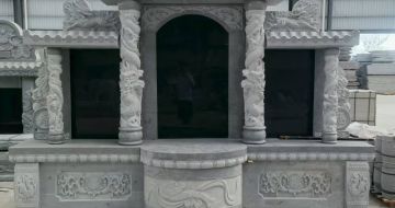 韶关 芝麻灰高档墓碑，土墓，可定制