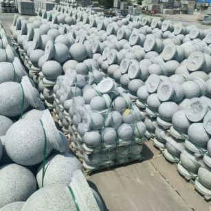 韶关 花岗岩实心圆球，石球，挡车球，挡车石，车止石，路障石。