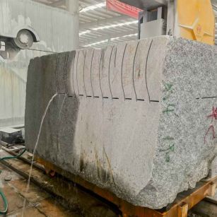 韶关 602，大花芙蓉白，绳锯加工弧形路沿石