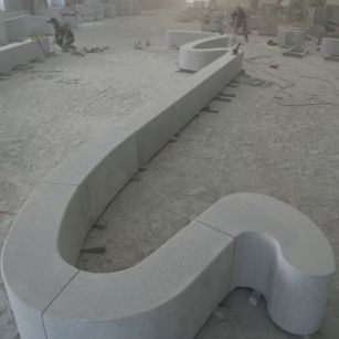 韶关 花岗岩整石坐凳拼装