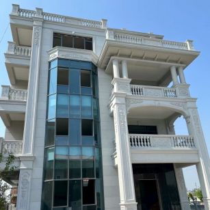 韶关 芝麻白花岗岩别墅外墙干挂效果展示