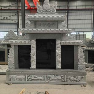 韶关 芝麻灰高档墓碑、土墓，一套也支持定做