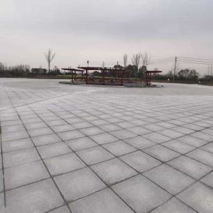 韶关 芝麻白火烧面-公园广场地铺效果