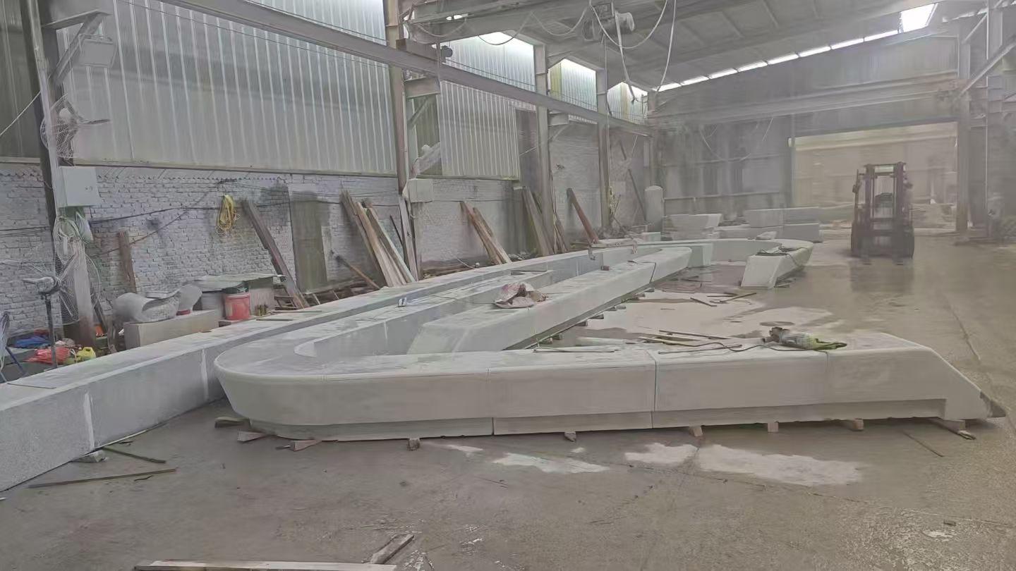 韶关 花岗岩整石坐凳拼装