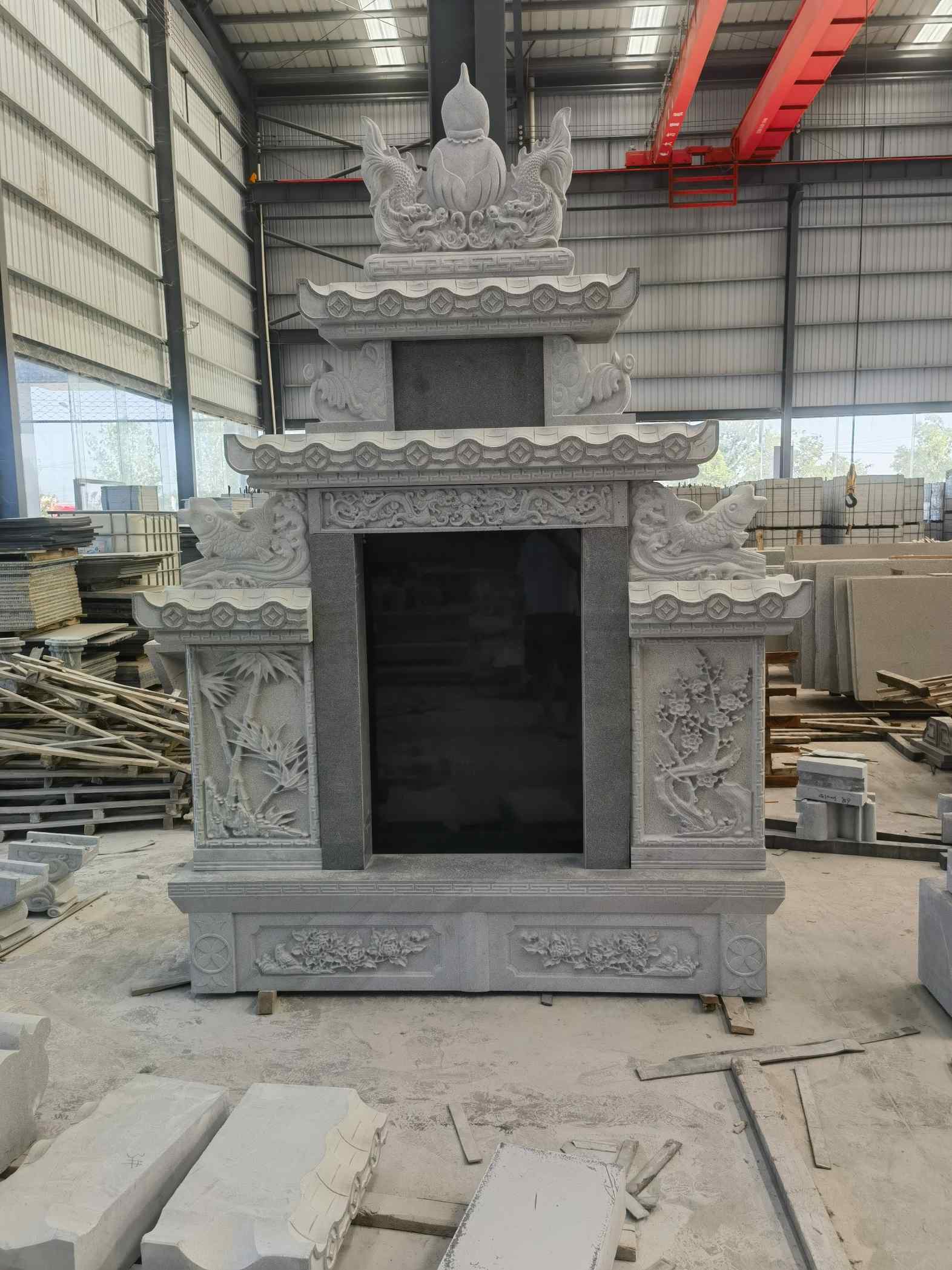 韶关 芝麻灰高档墓碑、土墓，一套也支持定做