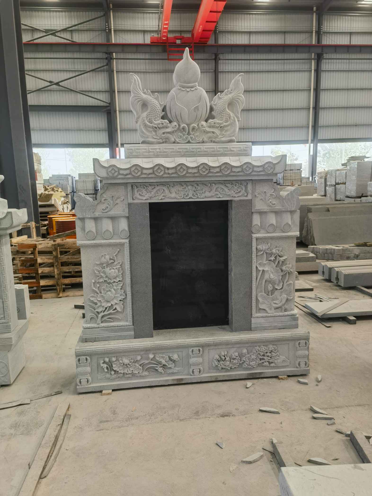 韶关 芝麻灰高档墓碑、土墓，一套也支持定做