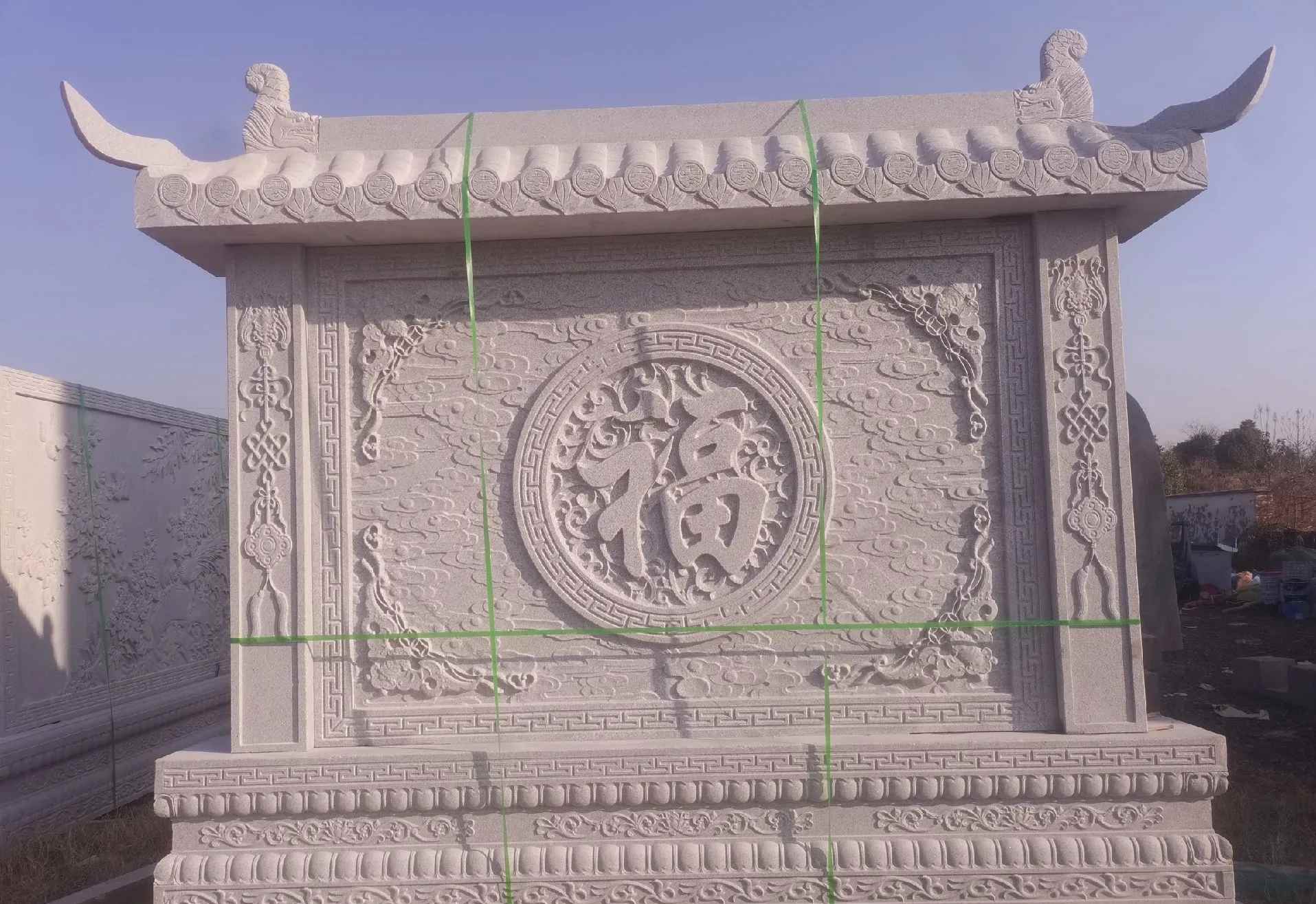 韶关 芝麻白花岗岩屏风，照壁，影壁