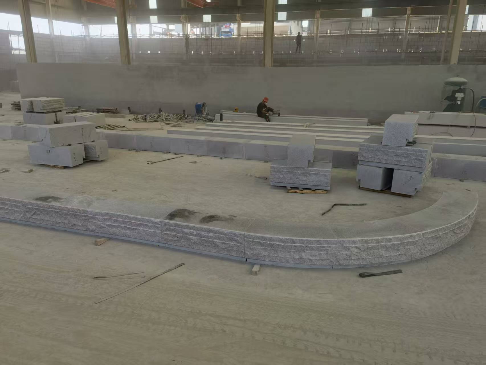 韶关 芝麻白整石坐凳（光面+自然面）