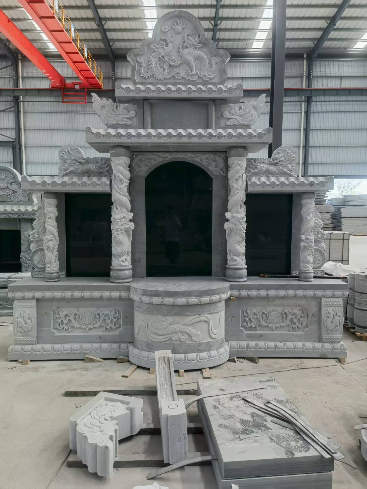 韶关 芝麻灰高档墓碑，土墓，可定制