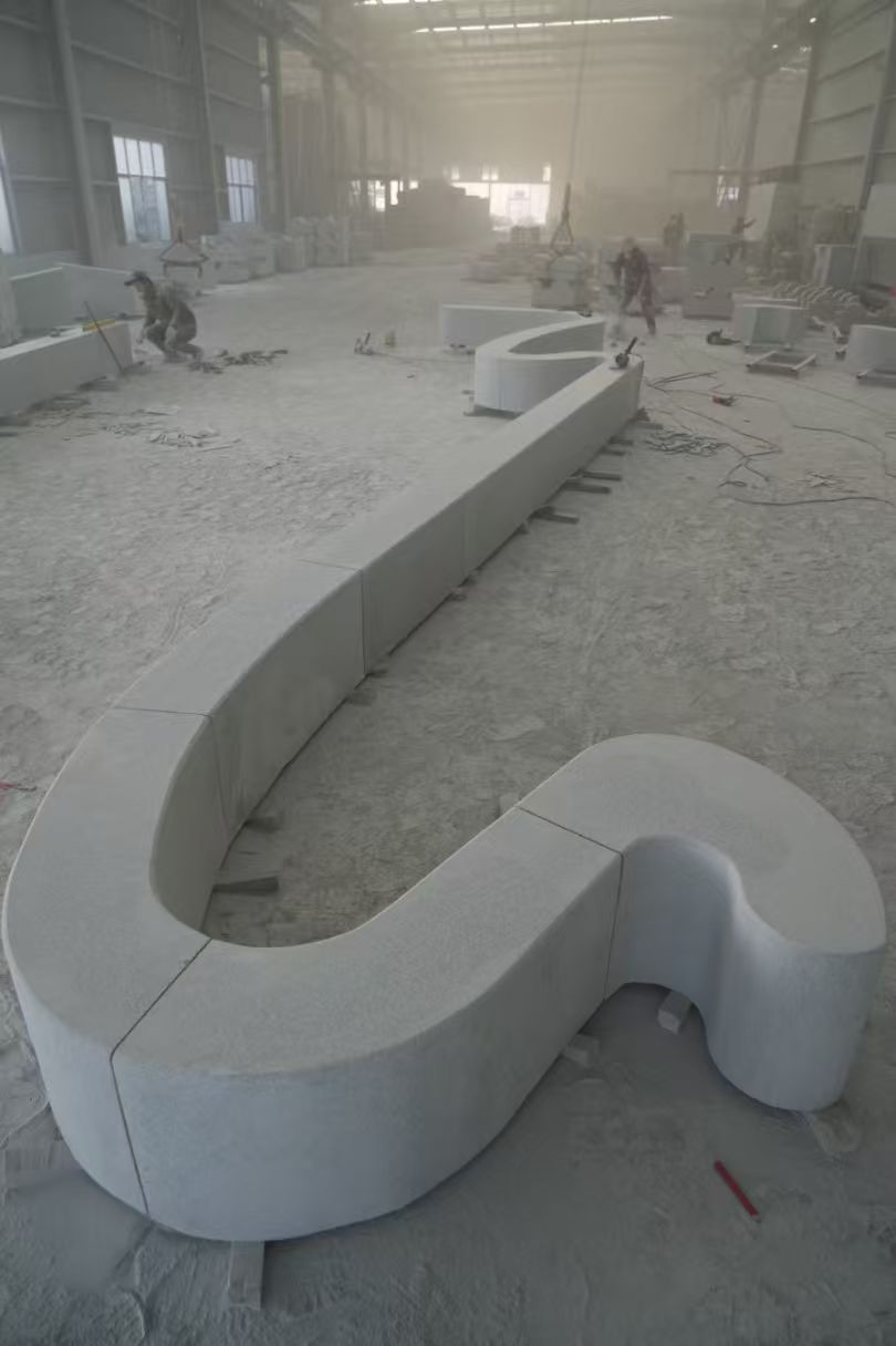 韶关 花岗岩整石坐凳拼装