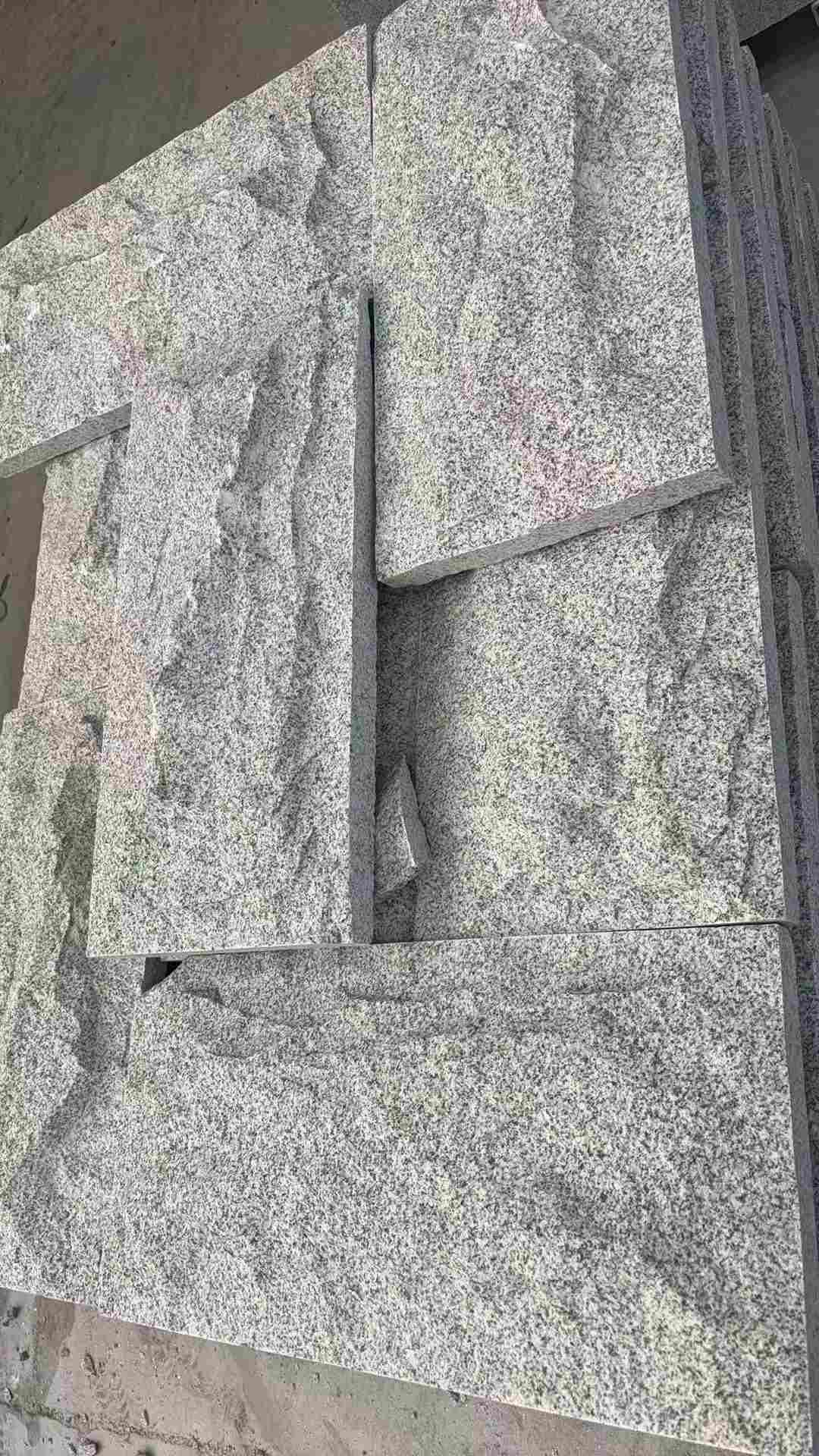 韶关 芝麻白自然面花岗岩成品板